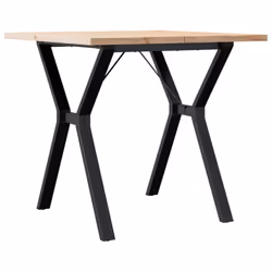vidaXL Dining Table Kitchen Dinner Table Y-Frame Solid Wood Pine and Steel - Additional view 5