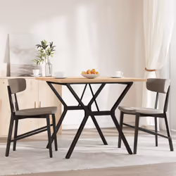 vidaXL Dining Table Kitchen Dinner Table Y-Frame Solid Wood Pine and Steel - Additional view 2