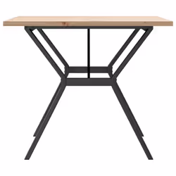 vidaXL Dining Table Kitchen Dinner Table Y-Frame Solid Wood Pine and Steel - Additional view 4