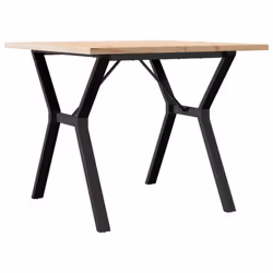 vidaXL Dining Table Kitchen Dinner Table Y-Frame Solid Wood Pine and Steel - Additional view 5