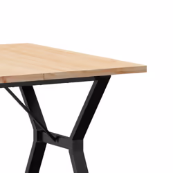 vidaXL Dining Table Kitchen Dinner Table Y-Frame Solid Wood Pine and Steel - Additional view 6