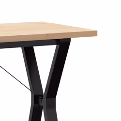 vidaXL Dining Table Kitchen Dinner Table Y-Frame Solid Wood Pine and Steel - Additional view 6