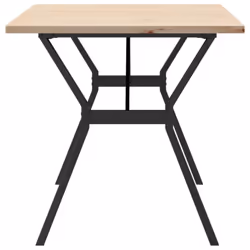 vidaXL Dining Table Kitchen Dinner Table Y-Frame Solid Wood Pine and Steel - Additional view 4