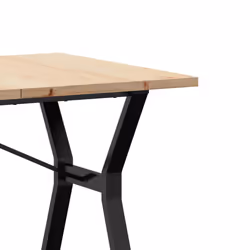 vidaXL Dining Table Kitchen Dinner Table Y-Frame Solid Wood Pine and Steel - Additional view 6