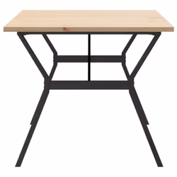 vidaXL Dining Table Kitchen Dinner Table Y-Frame Solid Wood Pine and Steel - Additional view 4