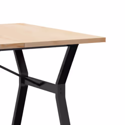 vidaXL Dining Table Kitchen Dinner Table Y-Frame Solid Wood Pine and Steel - Additional view 6