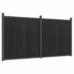vidaXL Fence Panel Patio Outdoor Privacy Fence Board Garden Picket Fence WPC - grey, 353 x 186 cm