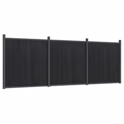 vidaXL Fence Panel Patio Outdoor Privacy Fence Board Garden Picket Fence WPC - grey, 526 x 186 cm