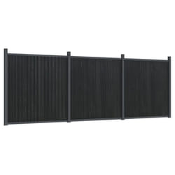 vidaXL Fence Panel Patio Outdoor Privacy Fence Board Garden Picket Fence WPC - grey, 526 x 186 cm