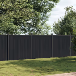 vidaXL Fence Panel Patio Outdoor Privacy Fence Board Garden Picket Fence WPC - grey, 526 x 186 cm
