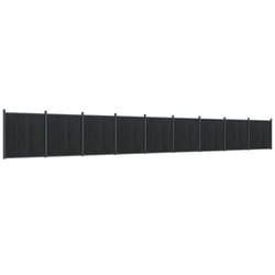 vidaXL Fence Panel Balcony Screen Garden Privacy Screen Grey 1564x186 cm WPC