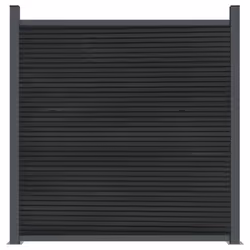 vidaXL Fence Panel Balcony Screen Garden Privacy Screen Grey 1564x186 cm WPC - Additional view 4