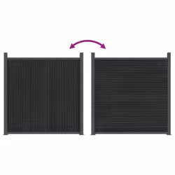 vidaXL Fence Panel Balcony Screen Garden Privacy Screen Grey 1564x186 cm WPC - Additional view 7