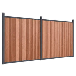 vidaXL Fence Panel Patio Outdoor Privacy Fence Board Garden Picket Fence WPC - brown, 353 x 186 cm