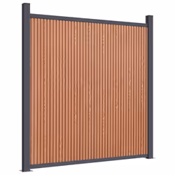 vidaXL Fence Panel Patio Outdoor Privacy Fence Board Garden Picket Fence WPC - brown, 353 x 186 cm - Additional view 6