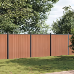 vidaXL Fence Panel Patio Outdoor Privacy Fence Board Garden Picket Fence WPC - brown, 526 x 186 cm - Additional view 2