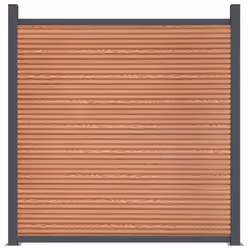 vidaXL Fence Panel Patio Outdoor Privacy Fence Board Garden Picket Fence WPC - brown, 526 x 186 cm - Additional view 4