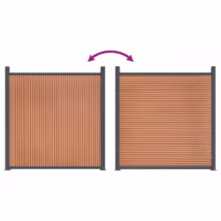vidaXL Fence Panel Patio Outdoor Privacy Fence Board Garden Picket Fence WPC - brown, 526 x 186 cm - Additional view 7