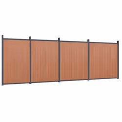 vidaXL Fence Panel Patio Outdoor Privacy Fence Board Garden Picket Fence WPC - brown, 699 x 186 cm