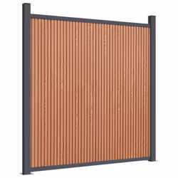 vidaXL Fence Panel Patio Outdoor Privacy Fence Board Garden Picket Fence WPC - brown, 699 x 186 cm - Additional view 6