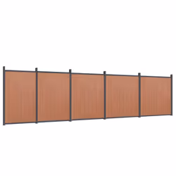 vidaXL Fence Panel Patio Outdoor Privacy Fence Board Garden Picket Fence WPC - brown, 872 x 186 cm