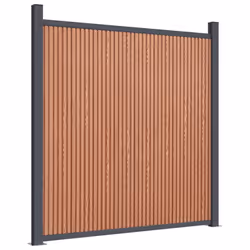 vidaXL Fence Panel Patio Outdoor Privacy Fence Board Garden Picket Fence WPC - brown, 872 x 186 cm - Additional view 6