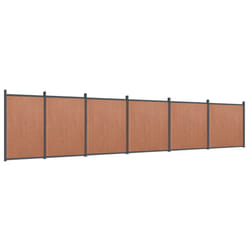 vidaXL Fence Panel Patio Outdoor Privacy Fence Board Garden Picket Fence WPC - brown, 1045 x 186 cm