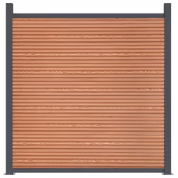 vidaXL Fence Panel Patio Outdoor Privacy Fence Board Garden Picket Fence WPC - brown, 1045 x 186 cm - Additional view 4