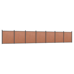 vidaXL Fence Panel Patio Outdoor Privacy Fence Board Garden Picket Fence WPC - brown, 1218 x 186 cm