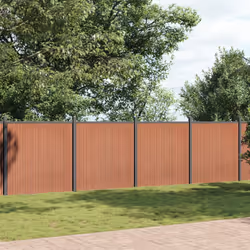 vidaXL Fence Panel Patio Outdoor Privacy Fence Board Garden Picket Fence WPC - brown, 1218 x 186 cm