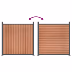 vidaXL Fence Panel Patio Outdoor Privacy Fence Board Garden Picket Fence WPC - brown, 1218 x 186 cm - Additional view 7