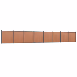 vidaXL Fence Panel Patio Outdoor Privacy Fence Board Garden Picket Fence WPC - brown, 1391 x 186 cm