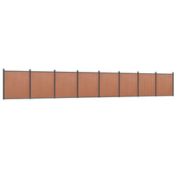 vidaXL Fence Panel Patio Outdoor Privacy Fence Board Garden Picket Fence WPC - brown, 1391 x 186 cm