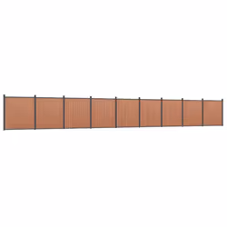 vidaXL Fence Panel Patio Outdoor Privacy Fence Board Garden Picket Fence WPC - brown, 1564 x 186 cm