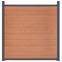 vidaXL Fence Panel Patio Outdoor Privacy Fence Board Garden Picket Fence WPC - brown, 1564 x 186 cm - Additional view 4