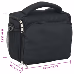 vidaXL Camera Bag with Waterproof Cover Camera Backpack Black Oxford Fabric