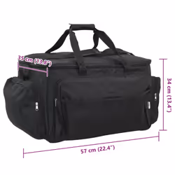 vidaXL Fishing Bag Waterproof Sea Tackle Bag Fishing Backpack Oxford Fabric - black, 57 x 35 x 34 cm - Additional view 8