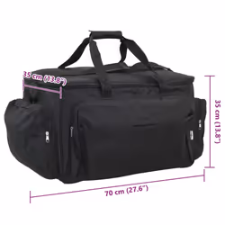 vidaXL Fishing Bag Waterproof Sea Tackle Bag Fishing Backpack Oxford Fabric - black, 70 x 35 x 35 cm - Additional view 8
