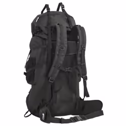vidaXL Hiking Backpack Lightweight Travel Rucksack Black 60 L Oxford Fabric