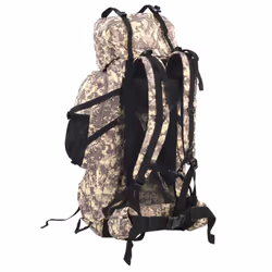 vidaXL Hiking Backpack Rucksack Camel Brown Camouflage 60 L Oxford Fabric