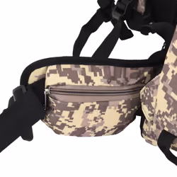 vidaXL Hiking Backpack Rucksack Camel Brown Camouflage 60 L Oxford Fabric - Additional view 4