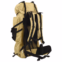 vidaXL Hiking Backpack Lightweight Travel Rucksack Khaki 80 L Oxford Fabric