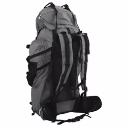 vidaXL Hiking Backpack Lightweight Travel Rucksack Grey 100 L Oxford Fabric