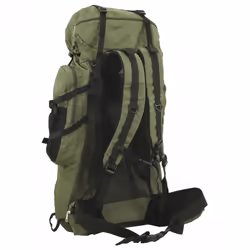 vidaXL Hiking Backpack Camping Travel Rucksack Army Green 100 L Oxford Fabric