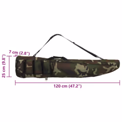 vidaXL Rifle Bag with Shoulder Strap Portable Gun Bag Gun Case Oxford Fabric - camouflage, 120 x 25 x 7 cm