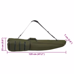 vidaXL Rifle Bag with Shoulder Strap Portable Gun Bag Gun Case Oxford Fabric - green, 120 x 25 x 7 cm