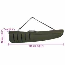 vidaXL Rifle Bag with Shoulder Strap Portable Gun Bag Gun Case Oxford Fabric - green, 135 x 30 x 7 cm