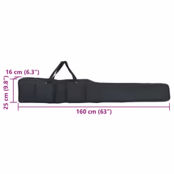 vidaXL Fishing Rod Bag Folding Fishing Rod Reel Bag Black 160 cm Oxford Fabric