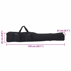 vidaXL Fishing Rod Bag Folding Fishing Rod Reel Bag Black 150 cm Oxford Fabric - Additional view 6