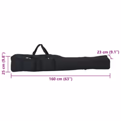 vidaXL Fishing Rod Bag Folding Fishing Rod Reel Bag Black 160 cm Oxford Fabric - Additional view 6